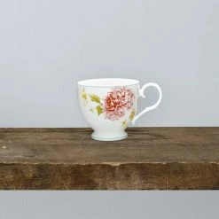 Peony Pageant White Bone China Tea Cup 7 oz. by Noritake -Cheap Noritake Store noritake coffee cups mugs 4963 402 31 1000