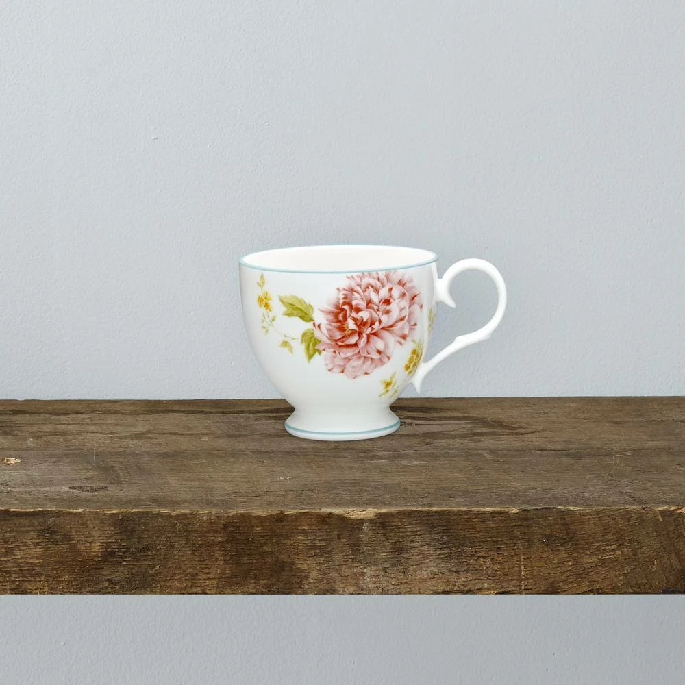 Peony Pageant White Bone China Tea Cup 7 oz. (Set of 4) by Noritake 3 Peony Pageant White Bone China Tea Cup 7 oz. (Set of 4) by Noritake - Image 3