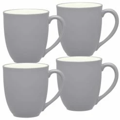 Colorwave Slate Grey Stoneware Mug 12 oz. (Set of 4) by Noritake