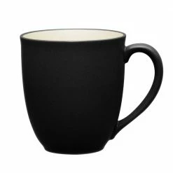 Colorwave Graphite Black Stoneware Mug 12 oz. (Set of 4) by Noritake -Cheap Noritake Store noritake coffee cups mugs 8034 484d 4f 1000