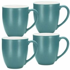 Colorwave Turquoise Stoneware Mug 12 oz. (Set of 4) by Noritake