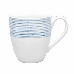 Blue/White Hammock Porcelain Mug 15 oz. (Set of 4) by Noritake -Cheap Noritake Store noritake coffee cups mugs 9349 484d 44 1000