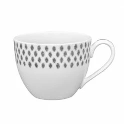 Grey/White Hammock Porcelain Cup 10 oz. (Set of 4) by Noritake 9 Grey/White Hammock Porcelain Cup 10 oz. (Set of 4) by Noritake -Cheap Noritake Store noritake coffee cups mugs 9353 402d 44 1000