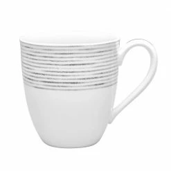 Grey/White Hammock Porcelain Mug 15 oz. (Set of 4) by Noritake 13 Grey/White Hammock Porcelain Mug 15 oz. (Set of 4) by Noritake -Cheap Noritake Store noritake coffee cups mugs 9353 484d 76 1000