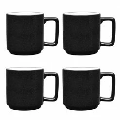 Colortex Stone Black Porcelain Mug 16 oz. by Noritake