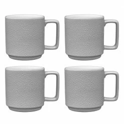 Colortex Stone Grey Porcelain Mug 16 oz. (Set of 4) by Noritake