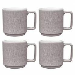 Colortex Stone Taupe Porcelain Mug 16 oz. (Set of 4) by Noritake