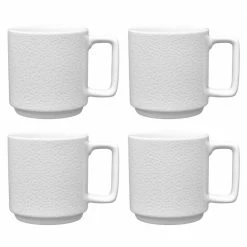 Colortex Stone White Porcelain Mug 16 oz. (Set of 4) by Noritake