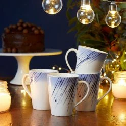 Hanabi Blue/White Porcelain Mug 12 oz. by Noritake -Cheap Noritake Store noritake coffee cups mugs g013 484 31 1000