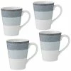 12 oz. Gray Colorscapes Layers Ash Porcelain Mugs (Set of 4) by Noritake