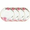 Yae 6 in. White and Pink Bone China Saucers (Set of 4) by Noritake