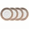 6.25 in. Khaki and White Hammock Porcelain Saucers (Set of 4) by Noritake