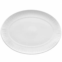 Conifere White Porcelain Oval Platter 14-1/2 in. x 10-3/4 in. by Noritake