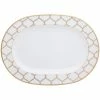 14 in. Gold Porcelain Eternal Palace Oval Platter by Noritake