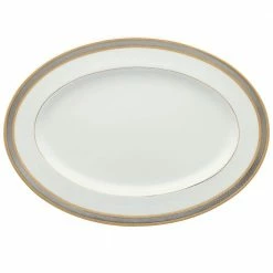 14 in. x 10.5 in. Brilliance White Bone China Oval Platter by Noritake