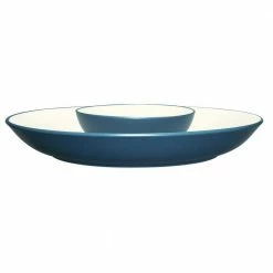 Colorwave Blue Stoneware Chip and Dip 14-3/4 in. by Noritake