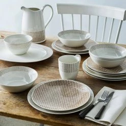 Khaki/White Hammock Porcelain Round Platter 12-1/2 in. by Noritake -Cheap Noritake Store noritake platters 9354 537 1f 1000