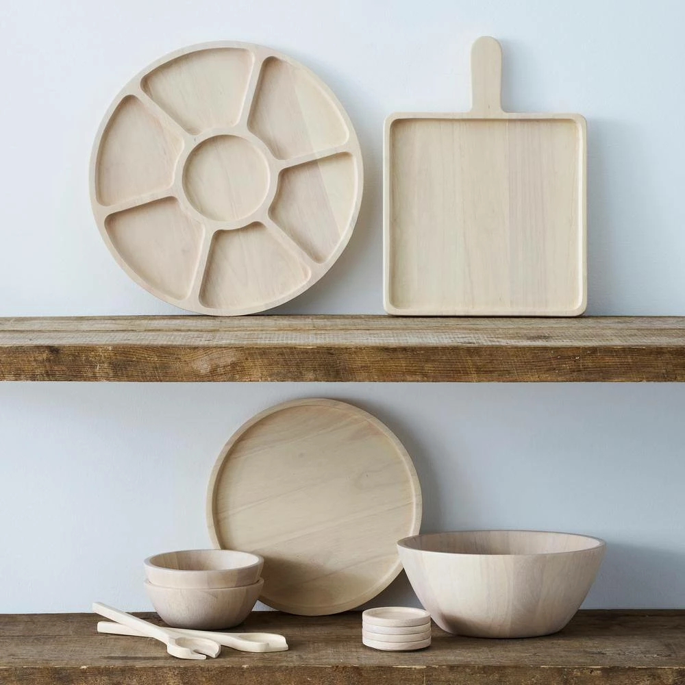 Hammock Wood Square Platter 16-1/2 in. x 12 in. by Noritake 4 Hammock Wood Square Platter 16-1/2 in. x 12 in. by Noritake - Image 4