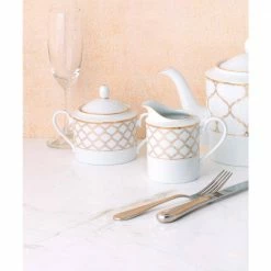 9 oz. White Eternal Palace White Porcelain Gold Creamer by Noritake -Cheap Noritake Store noritake sugar bowls 1728 425 c3 1000