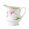 Poppy Place Porcelain 8 oz. White & Pink Creamer by Noritake