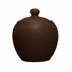 Colorwave Chocolate Brown Stoneware Sugar Bowl with Cover 13 oz. by Noritake