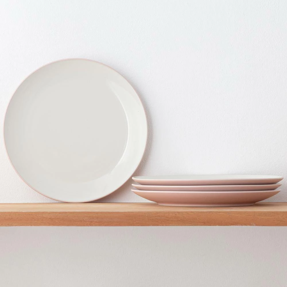 Colorwave 10-1/2 in. Pink Set of 4 Coupe Dinner Plates by Noritake 2 Colorwave 10-1/2 in. Pink Set of 4 Coupe Dinner Plates by Noritake - Image 2