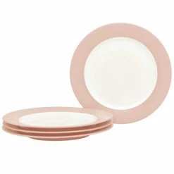 Colorwave 11 in. Pink Set of 4 Rim Dinner Plates by Noritake