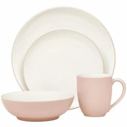 Colorwave Pink Stoneware 4-Piece Coupe Place Setting (Service for 1) by Noritake