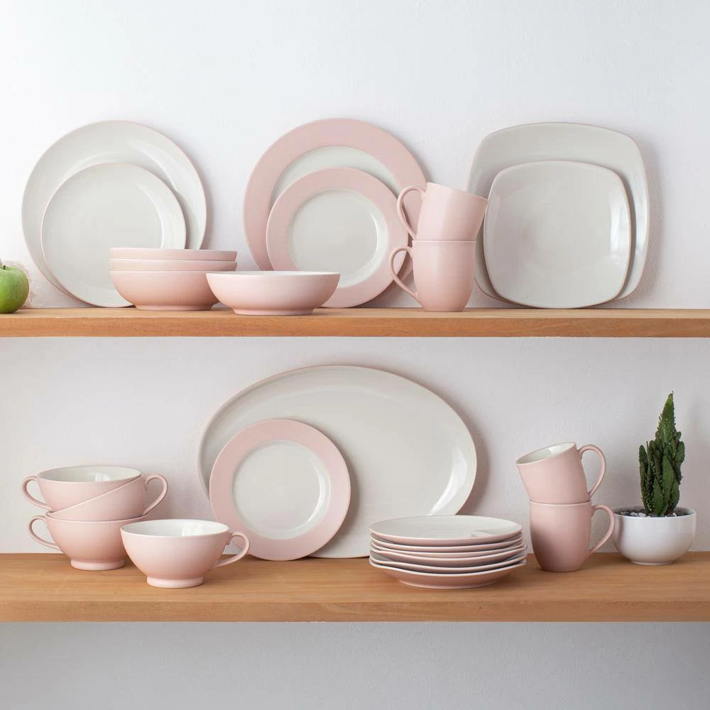 Colorwave Pink Stoneware 4-Piece Square Place Setting (Service for 1) by Noritake 3 Colorwave Pink Stoneware 4-Piece Square Place Setting (Service for 1) by Noritake - Image 3