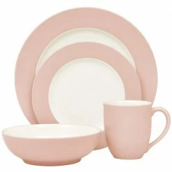 Colorwave Pink Stoneware 4-Piece Rim Place Setting (Service for 1) by Noritake