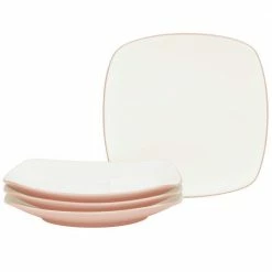 Colorwave 8-1/4 in. Pink Set of 4 Square Salad Plates by Noritake