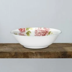 Peony Pageant 15.5 fl.oz White/Pink Bone China Cereal Bowl 6-1/2 in. (Set of 4) by Noritake -Cheap Noritake Store pink white noritake bowls 4963 500d 31 1000