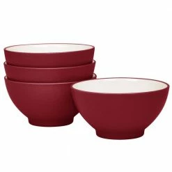 Colorwave 20 (fl.oz.) Raspberry Red Stoneware Rice Bowl 5-3/4 in. (Set of 4) by Noritake