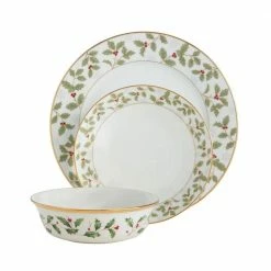 Holly and Berry Gold White Porcelain 12-Piece Dinnerware set (Service for 4) by Noritake 15 Holly and Berry Gold White Porcelain 12-Piece Dinnerware set (Service for 4) by Noritake -Cheap Noritake Store red white green gold noritake dinnerware sets 4173 12h 76 1000