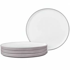 Colortex Stone Taupe Porcelain Dinner Plate 9-3/4 in. (Set of 4) by Noritake