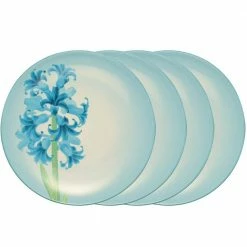 Colorwave Turquoise Stoneware Hyacinth Accent Plate 8-1/4 in. (Set of 4) by Noritake