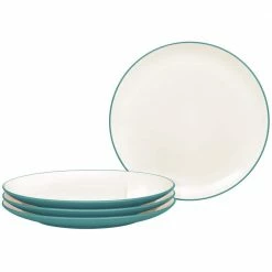 Colorwave Turquoise Stoneware Coupe Salad Plate 8-1/4 in. (Set of 4) by Noritake