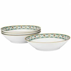 Lodi's Morning 12-Piece White Porcelain (White and Blue) Set (Service for 4) by Noritake -Cheap Noritake Store white blue gold noritake dinnerware sets m666 12h 1f 1000