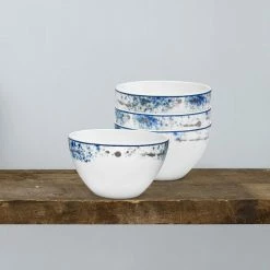 Blue Nebula White Porcelain Cereal Bowls (Set of 4) 6 in., 29-1/2 oz. by Noritake -Cheap Noritake Store white blue noritake bowls 1721 500d 31 1000