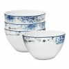 Blue Nebula White Porcelain Cereal Bowls (Set of 4) 6 in., 29-1/2 oz. by Noritake