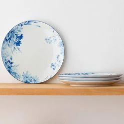 10.5 in. White/Blue Blossom Road White Porcelain Dinner Plates (Set of 4) by Noritake -Cheap Noritake Store white blue noritake dinner plates 1732 406d 31 1000