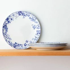 10.5 in. White/Blue Bloomington Road White Porcelain Dinner Plates (Set of 4) by Noritake -Cheap Noritake Store white blue noritake dinner plates 1733 406d 31 1000