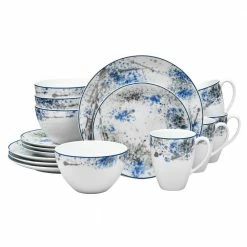Blue Nebula 16-Piece Casual white/blue Porcelain Dinnerware Set (Service for 4) by Noritake