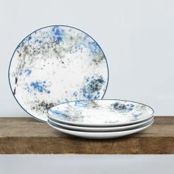 Blue Nebula White Porcelain Salad Plates (Set of 4) 8-1/4 in. by Noritake -Cheap Noritake Store white blue noritake salad plates dessert plates 1721 405d 31 1000
