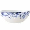 9 in., 32 oz. White/Blue Bloomington Road White Porcelain Round Vegetable Bowl by Noritake