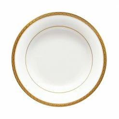 Charlotta Gold/White Porcelain Rim Soup Bowls (Set of 4) 9 in., 27 oz. by Noritake -Cheap Noritake Store white gold noritake bowls 1716 591d 4f 1000