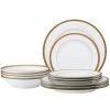 Charlotta Gold 12-Piece Dinnerware (Set for 4) by Noritake