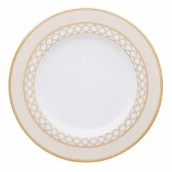 8 1/4 in. Gold White Eternal Palace Porcelain Salad Plates (Set of 4) by Noritake -Cheap Noritake Store white gold noritake salad plates dessert plates 1728 405d 4f 1000