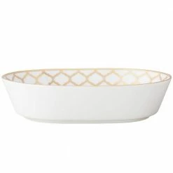 32 oz. Gold Porcelain Eternal Palace Oval Vegetable Bowl by Noritake