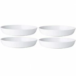 Marc Newson 9 in., 38 oz. White Bone China Pasta Bowls (Set of 4) by Noritake -Cheap Noritake Store white noritake bowls m412 db04 4f 1000